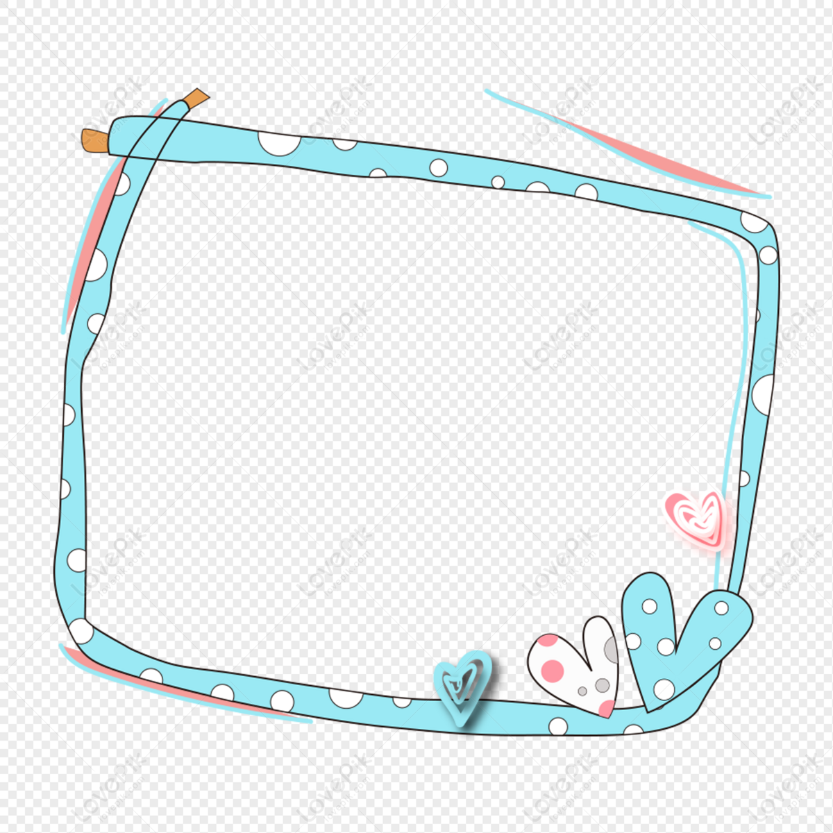 Cute Love Cartoon Lace Border Decorative Frame PNG White Transparent And  Clipart Image For Free Download - Lovepik | 401180402