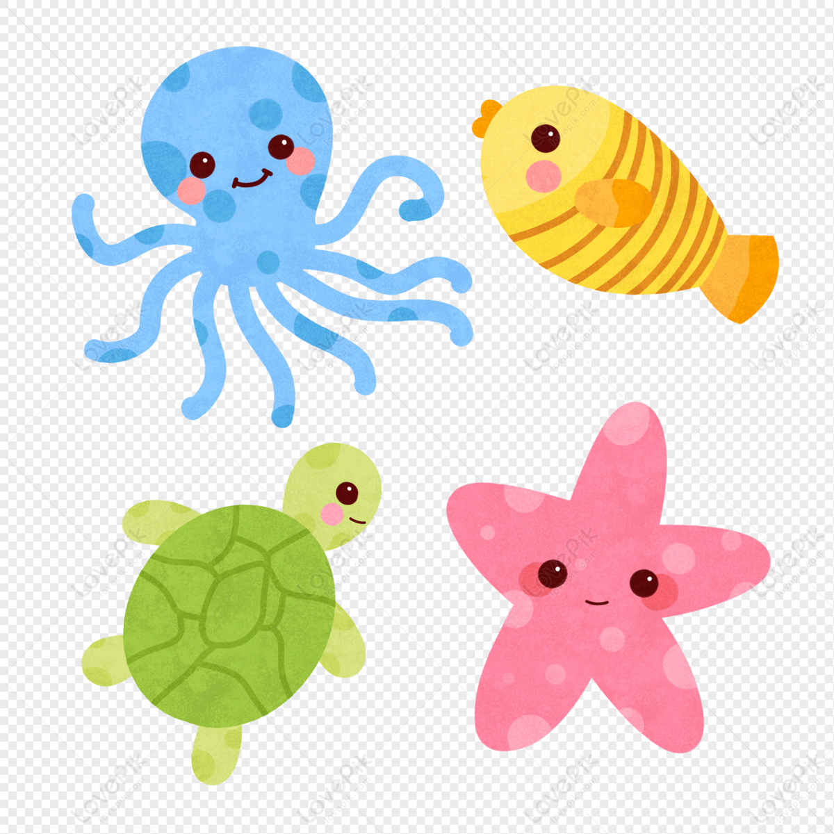 Cute Sea Animals PNG Transparent And Clipart Image For Free Download -  Lovepik | 401244916