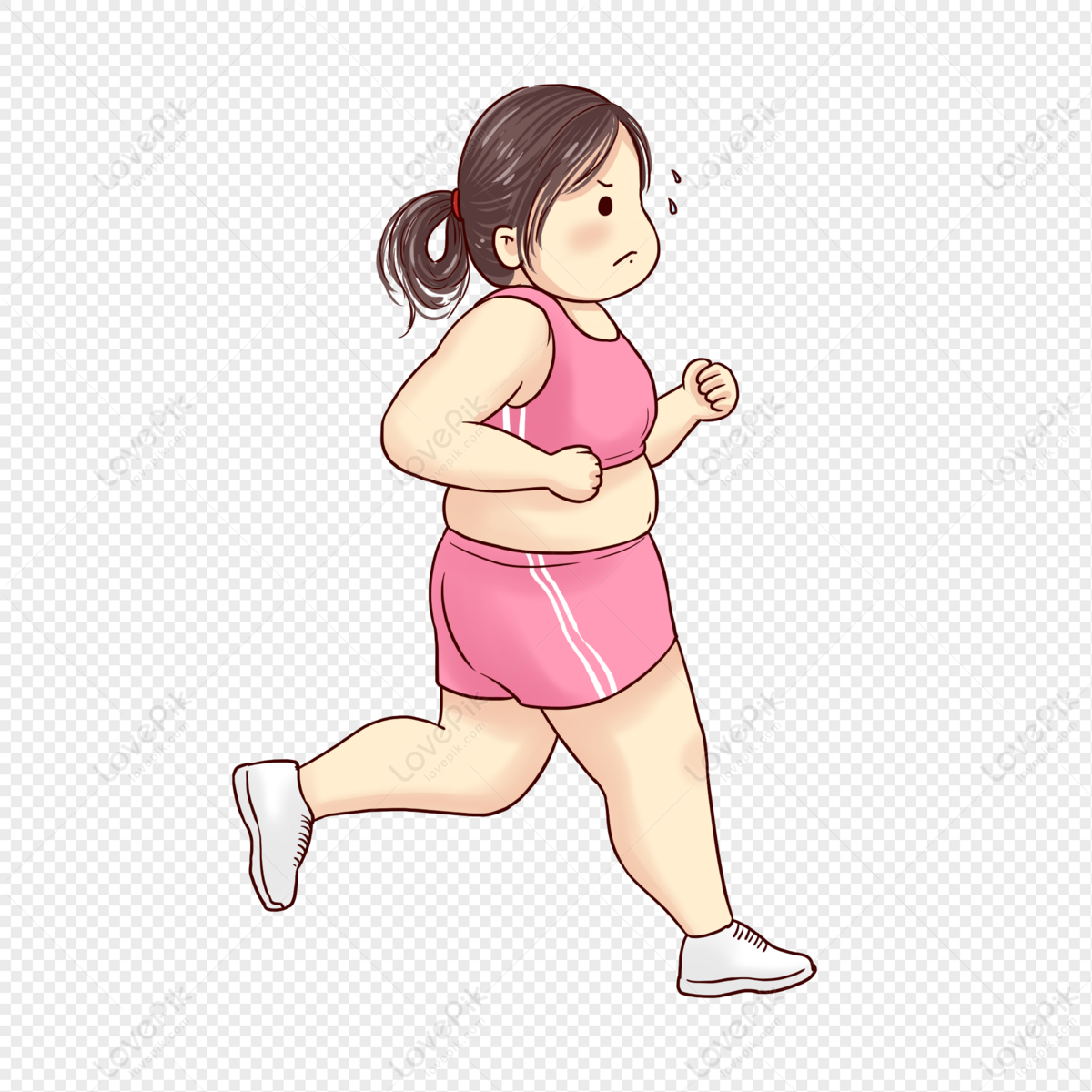 Fat Girl Losing Weight PNG Transparent And Clipart Image For Free Download  - Lovepik | 401273596