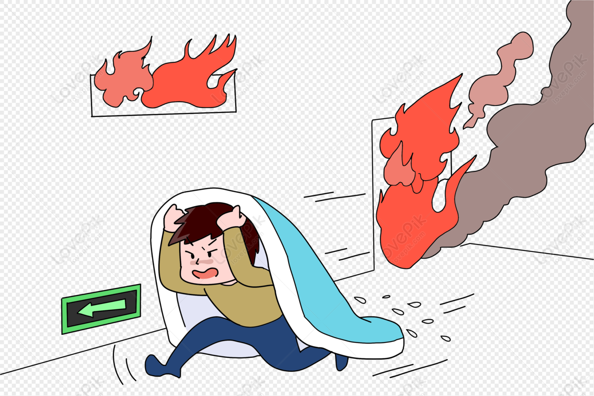 Fire Escape PNG Transparent, Fire Escape And Fire Safety Cartoon