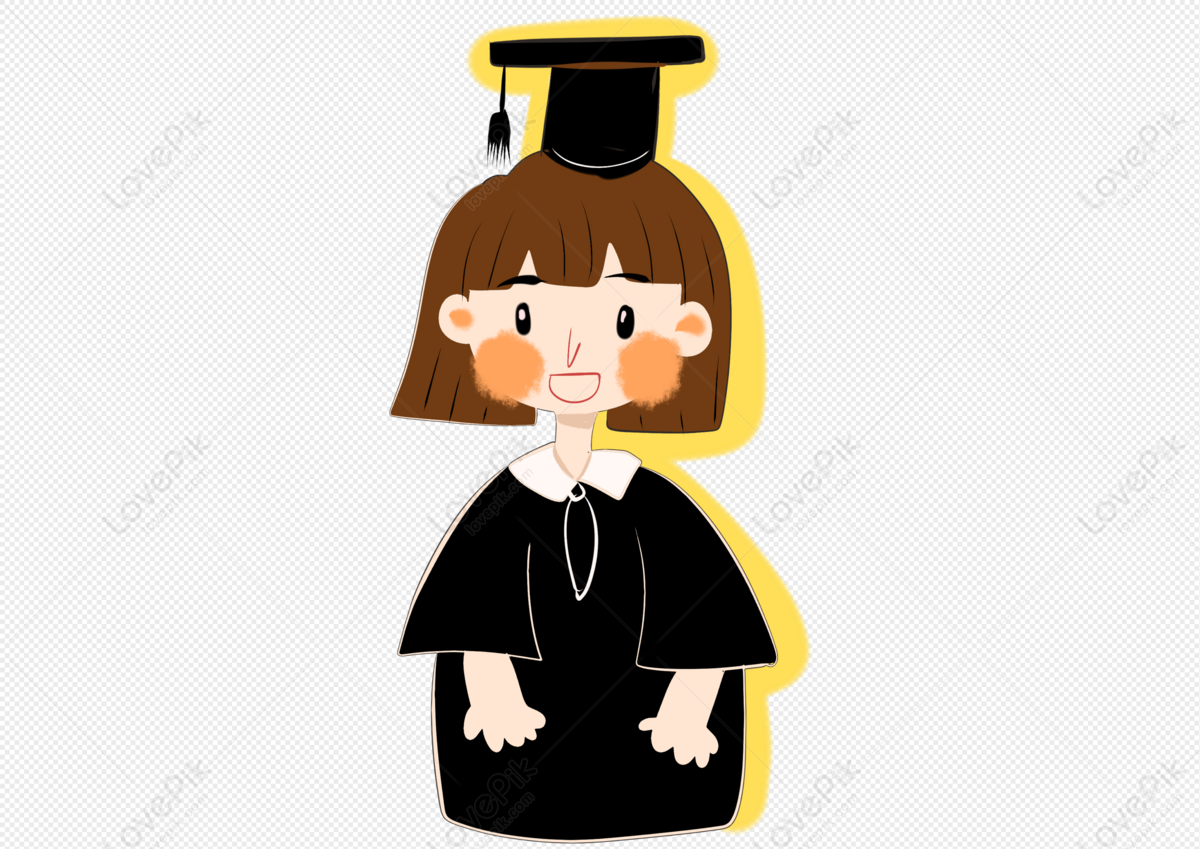 Graduation Season Youth Cartoon Cute Student Graduate PNG White Transparent  And Clipart Image For Free Download - Lovepik | 401258122