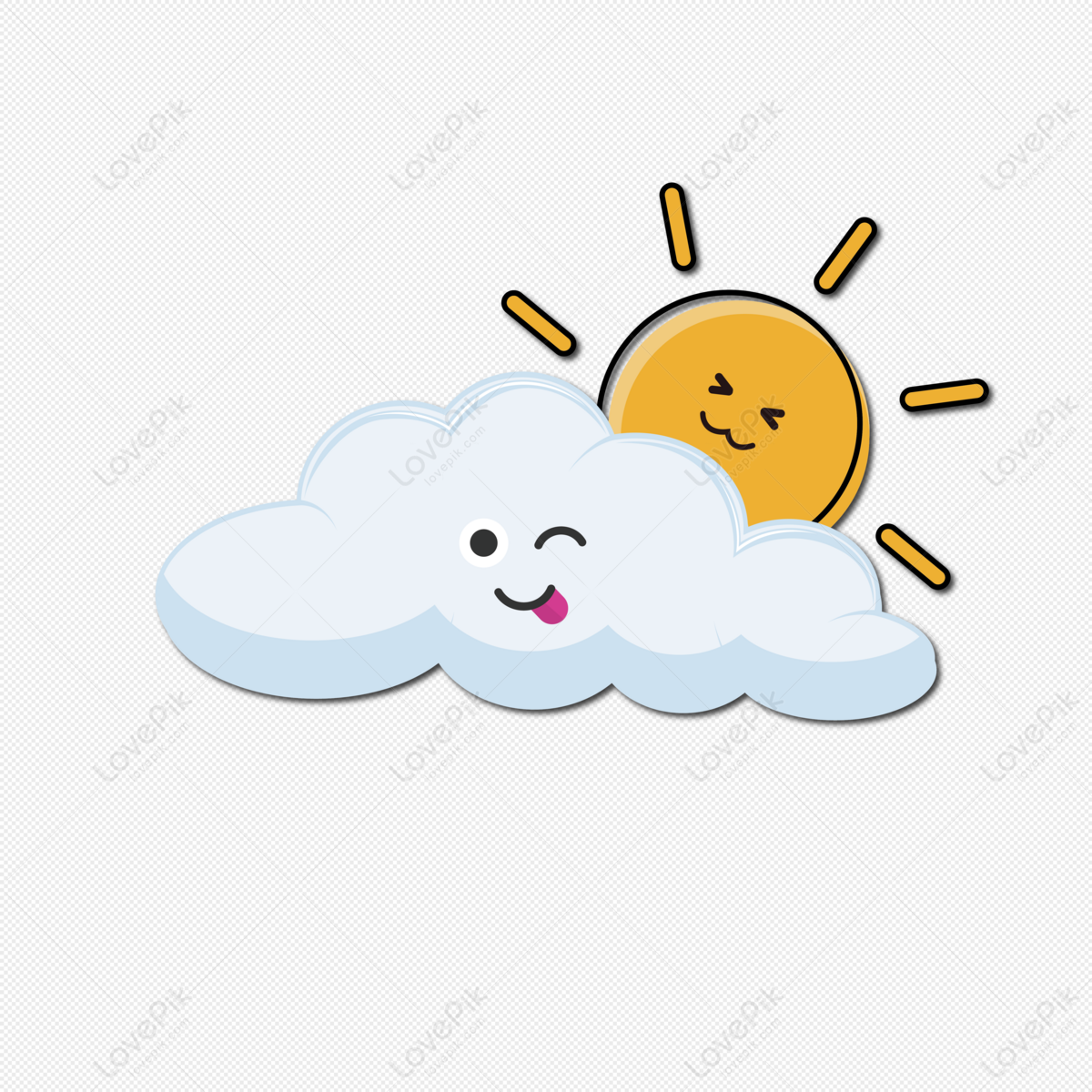 Hand Drawn Cartoon Sun Cloud Download PNG Image And Clipart Image For Free  Download - Lovepik | 401178388