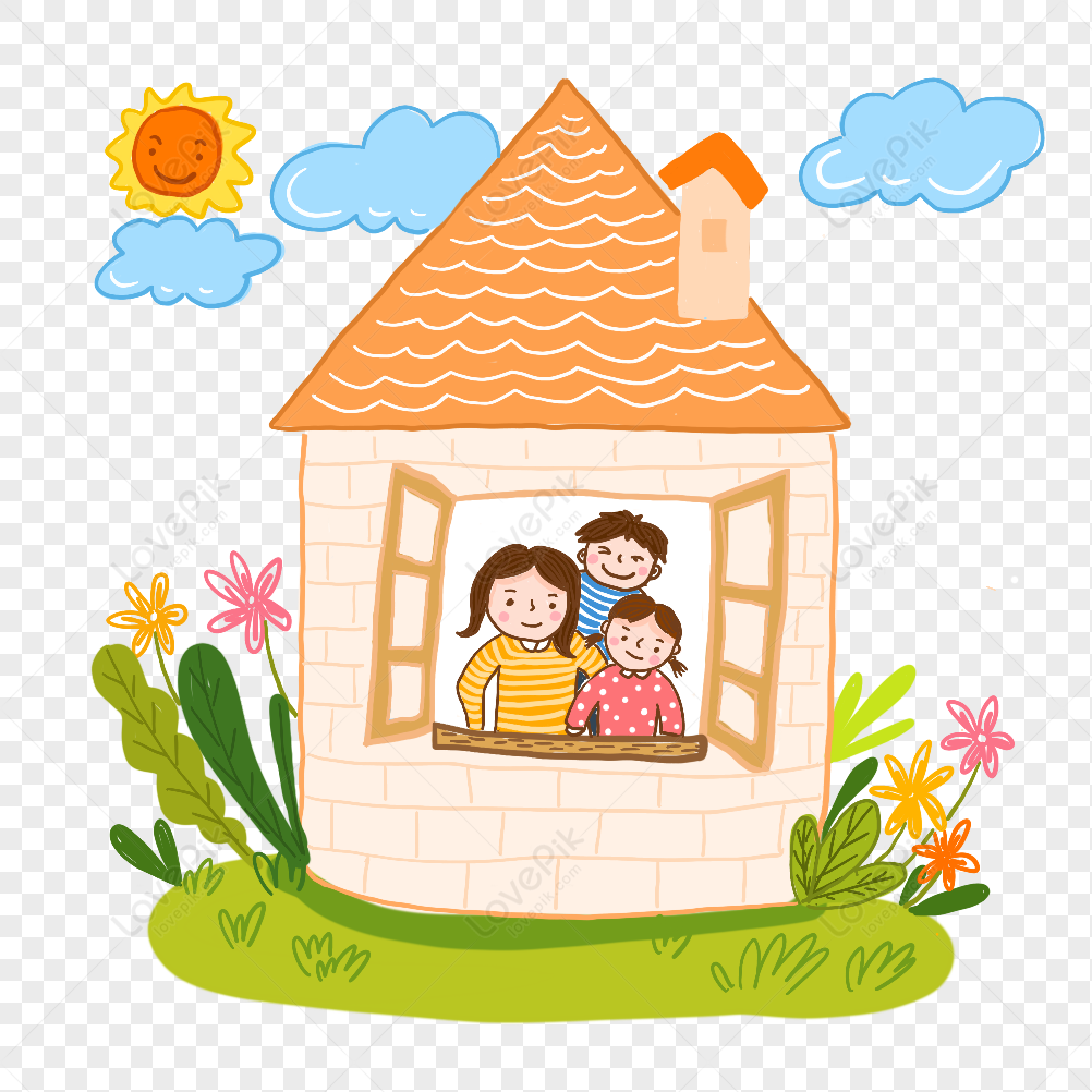 House Family Of Three Free PNG And Clipart Image For Free Download -  Lovepik | 401233569