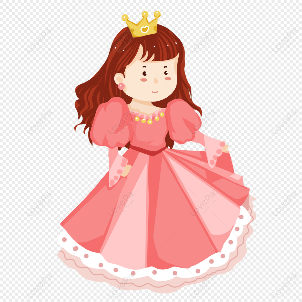 Little princess, princess, girl, happy png image