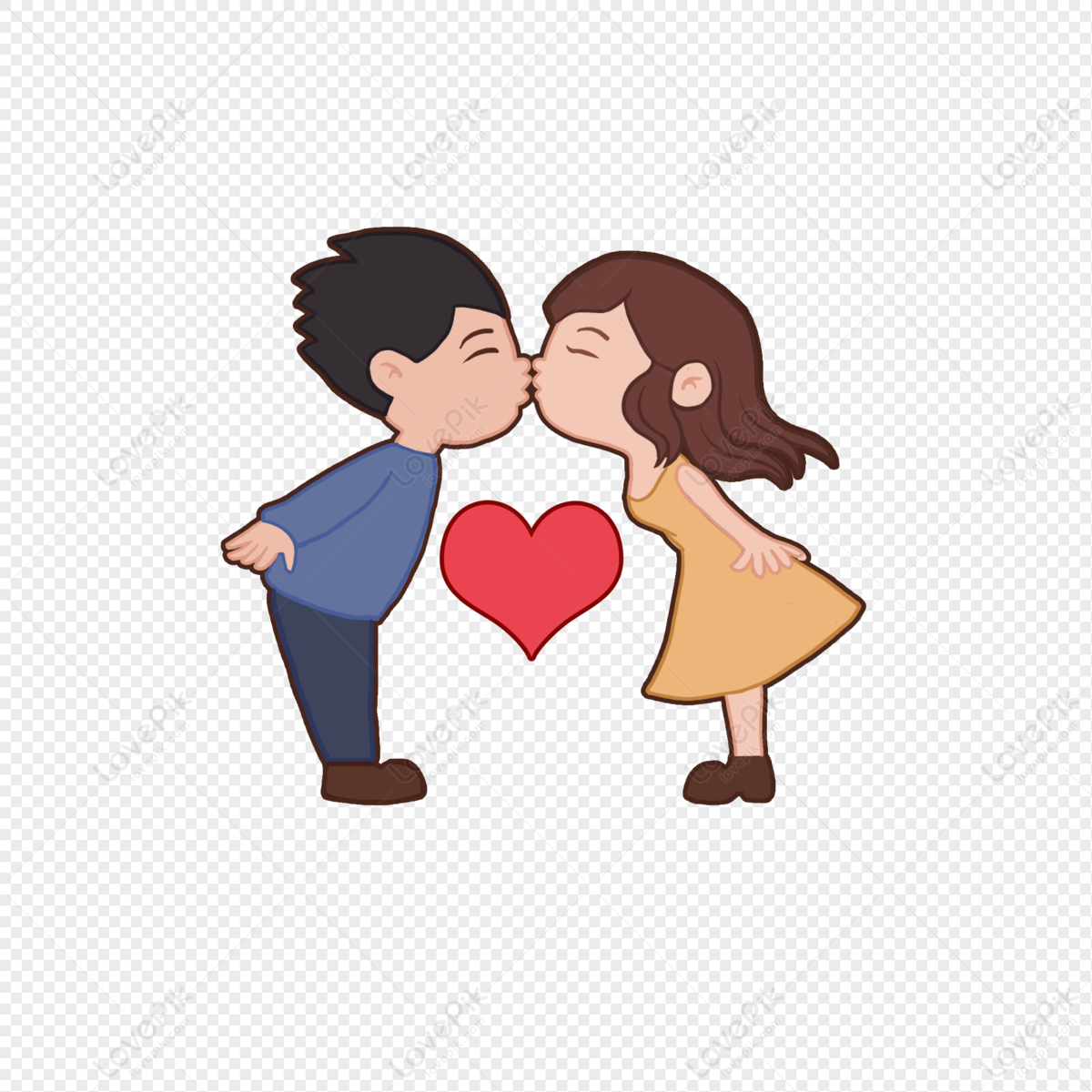 Love Kissing Couple PNG Hd Transparent Image And Clipart Image For ...