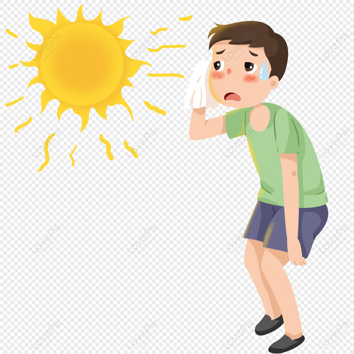 Man Sweating Under The Sun PNG Transparent Image And Clipart Image For Free  Download - Lovepik | 401241787