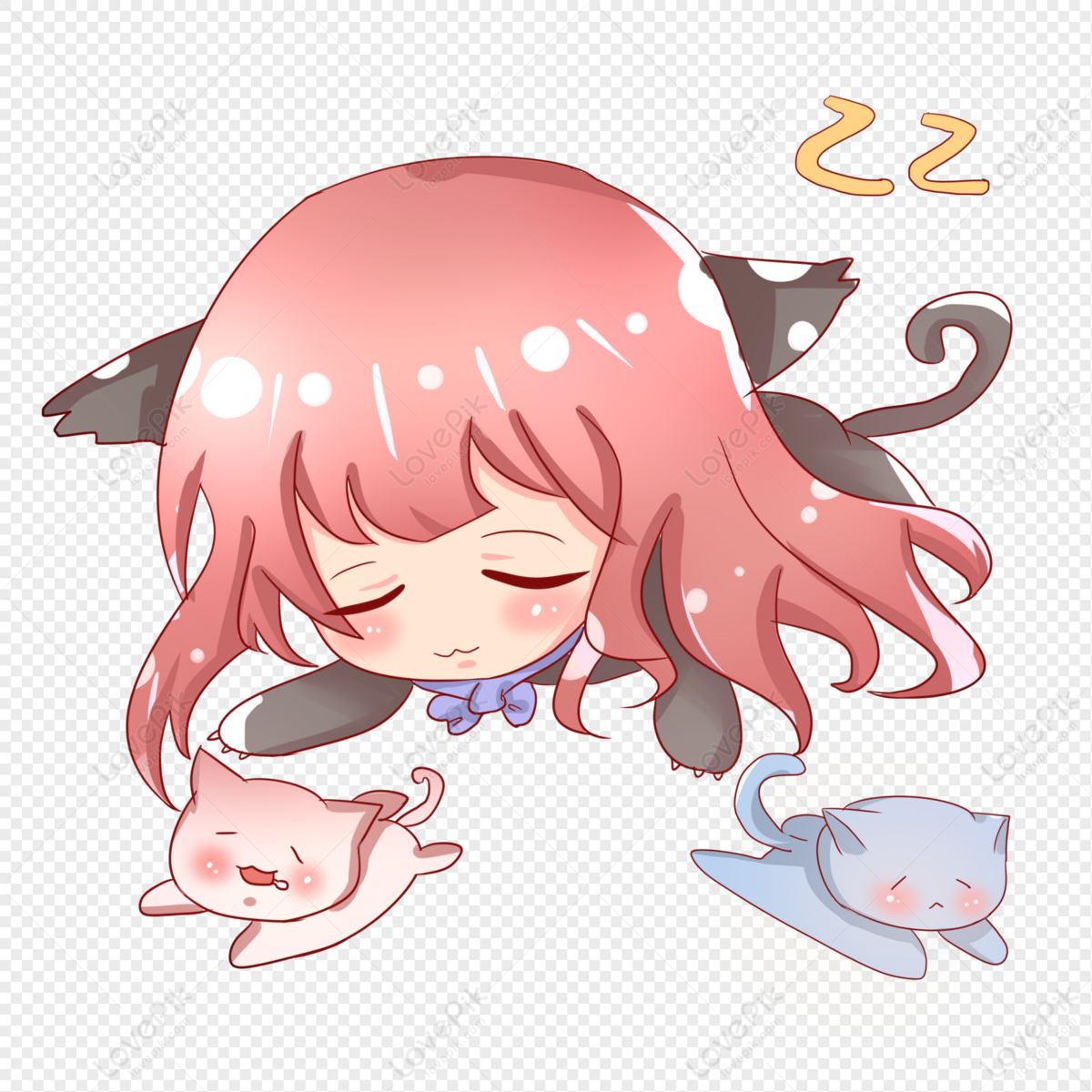 Q Version Of The Cute Cat Girl Characters Anime PNG Image And Clipart Image  For Free Download - Lovepik | 401245098