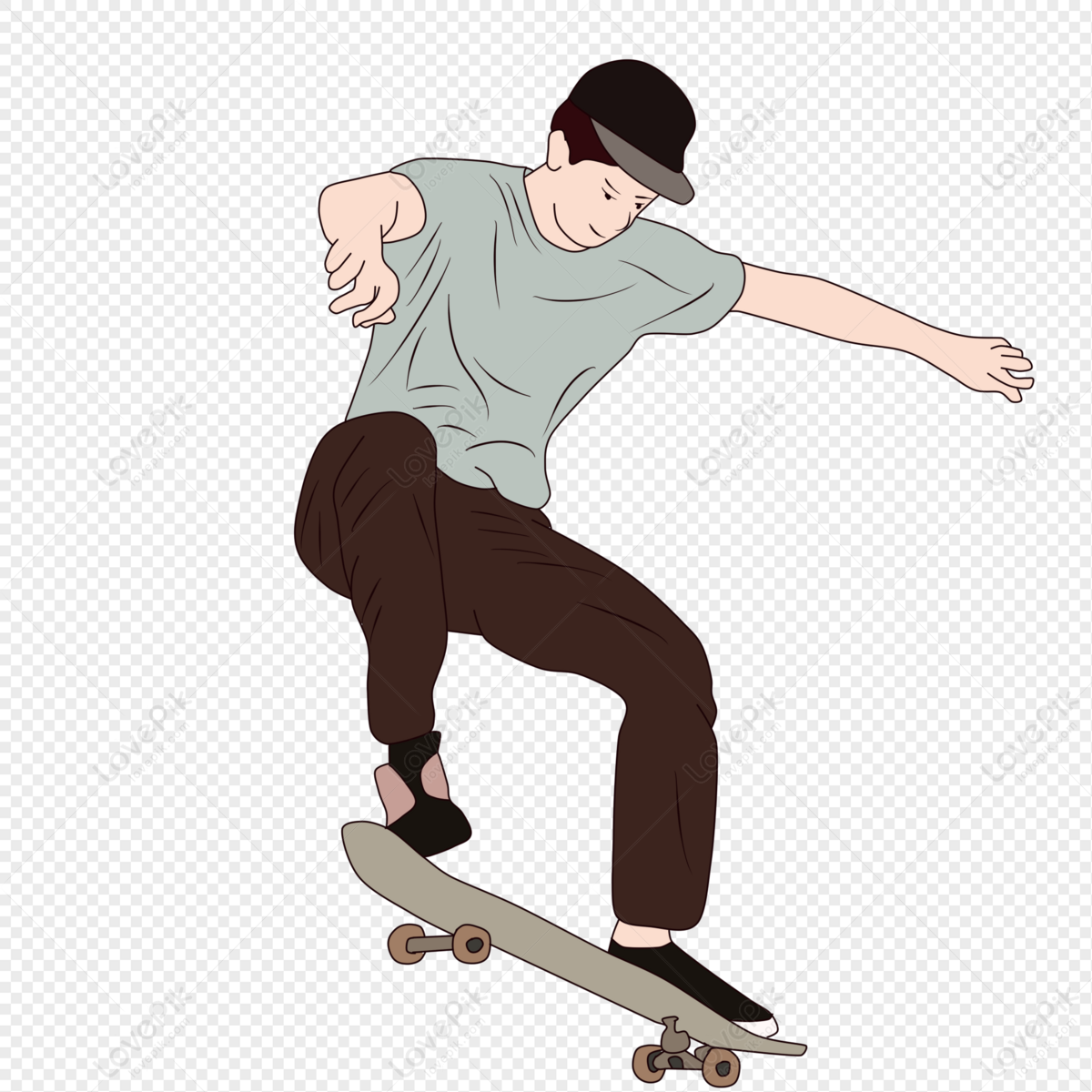 Dibujo de skateboarding de dibujos animados, chico de skate, juego, niño  png
