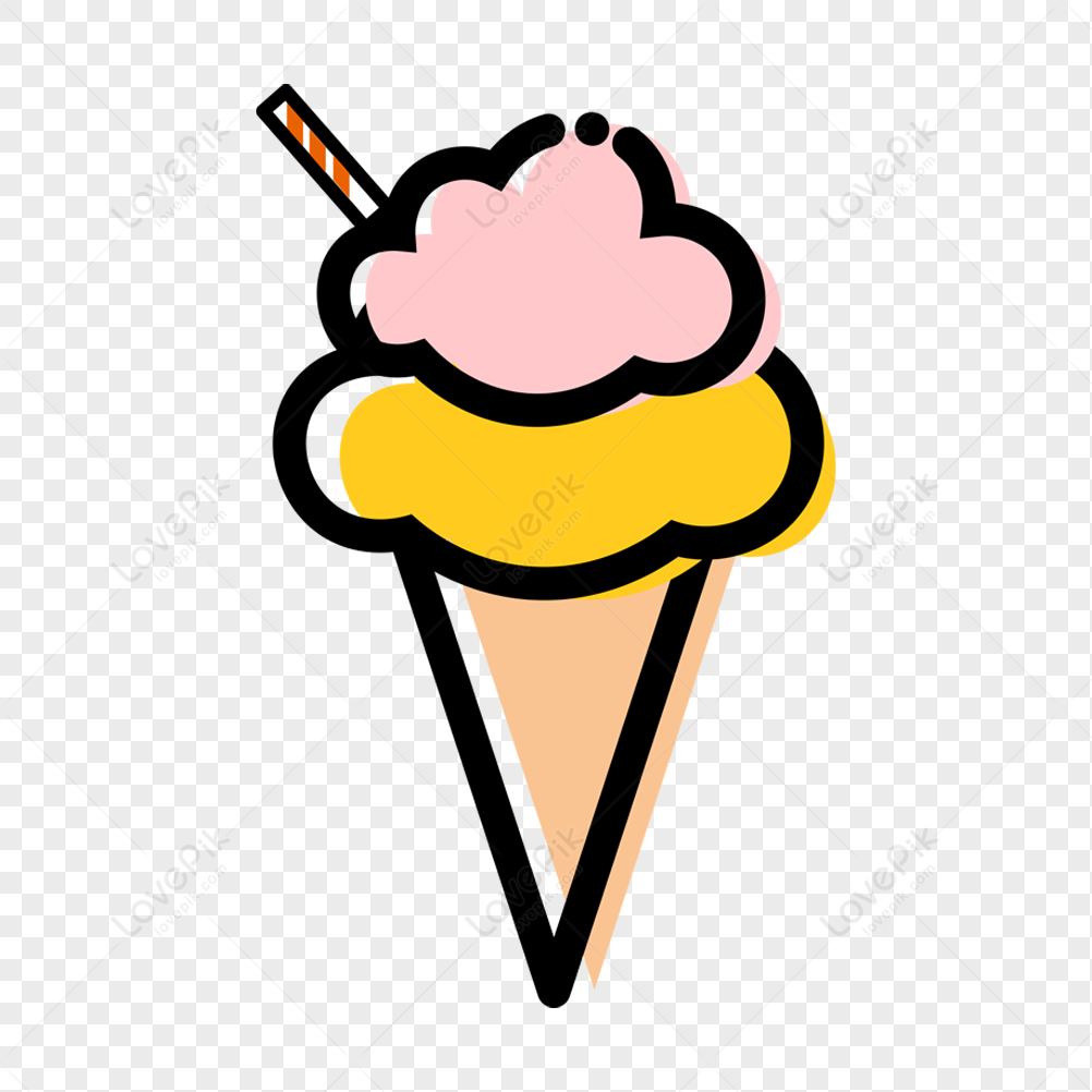 Small Fresh Cartoon Cute Mb Wind Color Ice Cream Cone Element Il PNG  Picture And Clipart Image For Free Download - Lovepik | 401221005