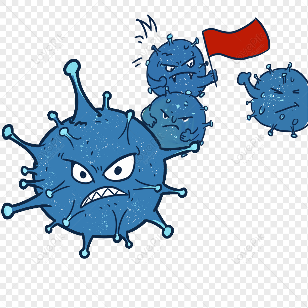 Вирус. Микробы убегают. Бактерии и вирусы убегают. Злая бактерия.
