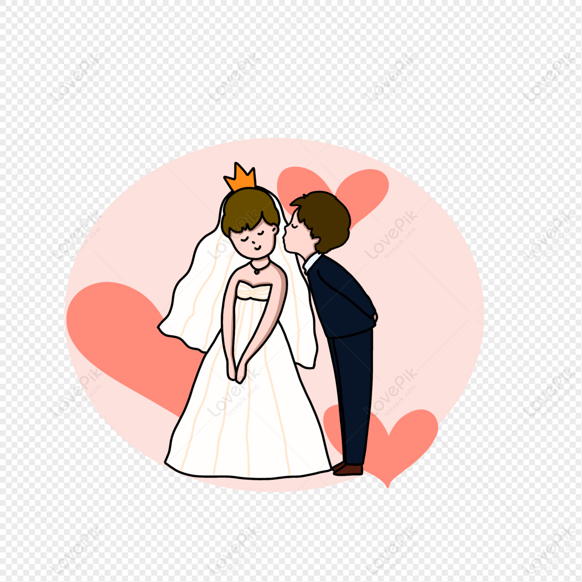 Cartoon Bride Groom Wedding Illustration PNG Free Download And Clipart  Image For Free Download - Lovepik | 401358773