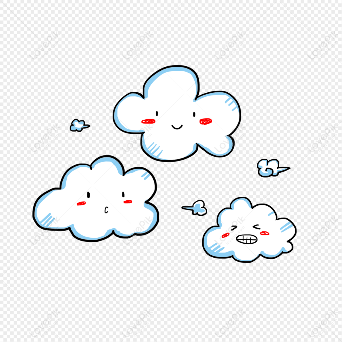 Cartoon Clouds PNG Images With Transparent Background | Free Download On  Lovepik
