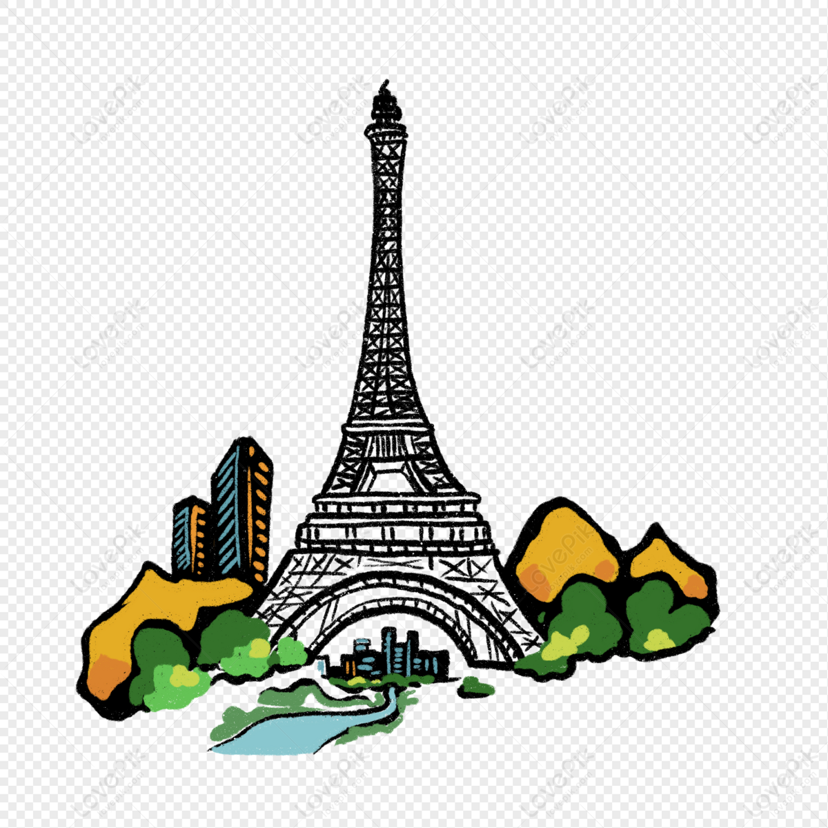 Cartoon Paris Eiffel Tower PNG Hd Transparent Image And Clipart Image For  Free Download - Lovepik | 401318034