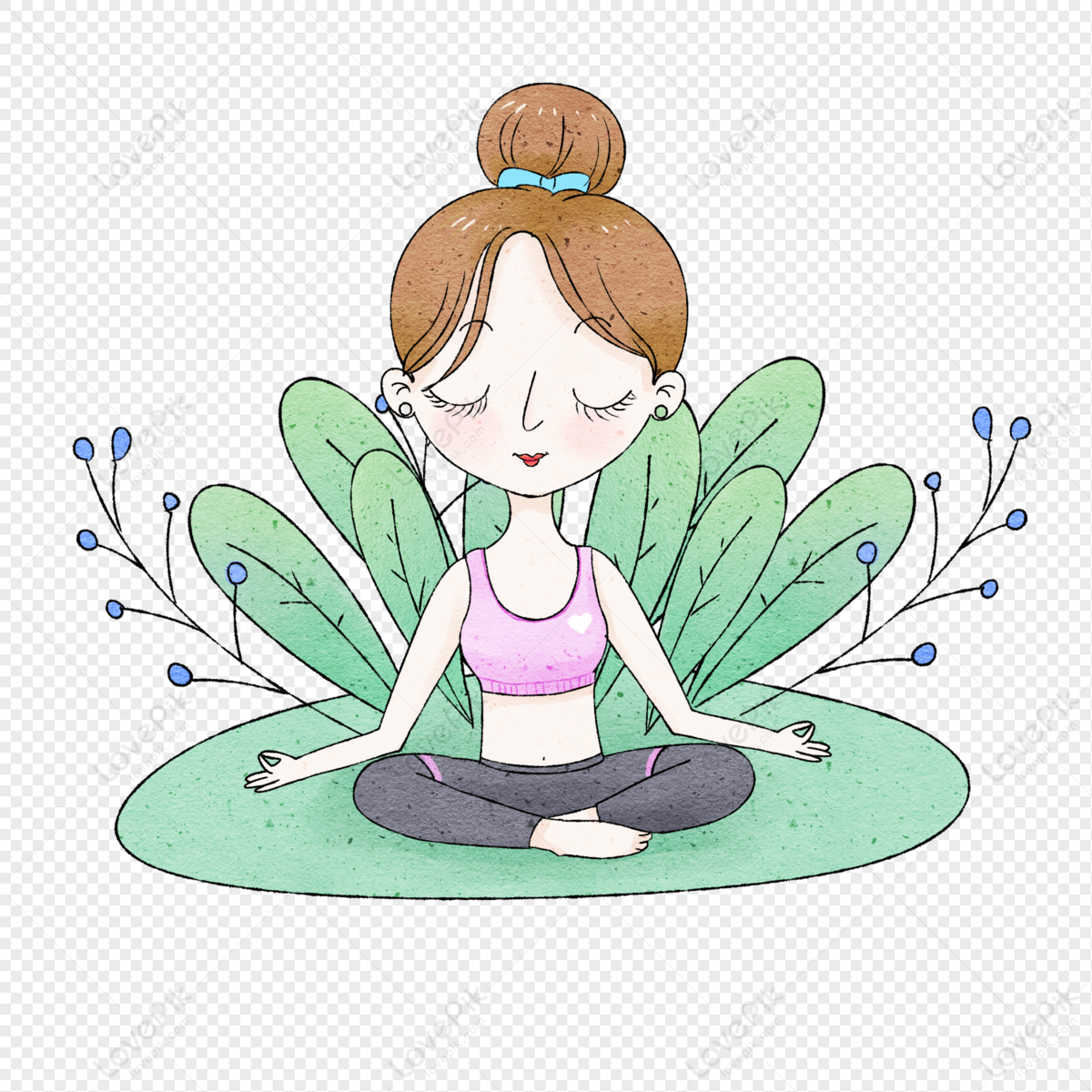 Cartoon Yoga PNG Images With Transparent Background | Free Download On  Lovepik