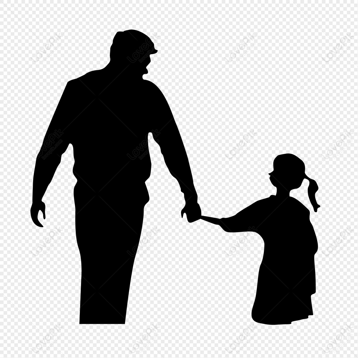 Download Father, Daughter, Holding Hands. Royalty-Free Stock Illustration  Image - Pixabay