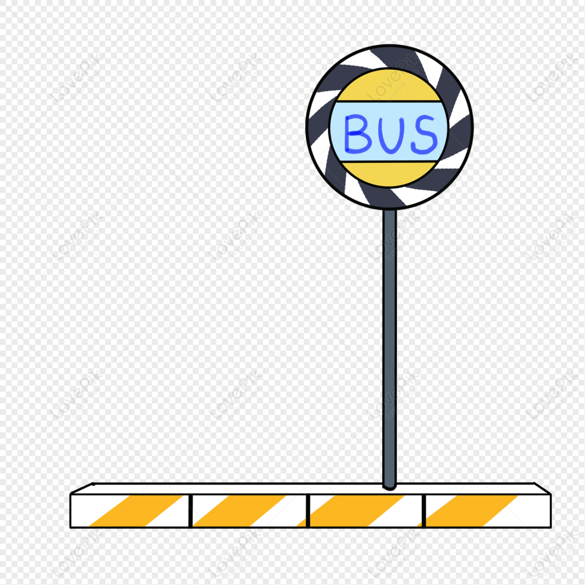 Hand Drawn Cartoon Bus Stop Free PNG And Clipart Image For Free Download -  Lovepik | 401342089