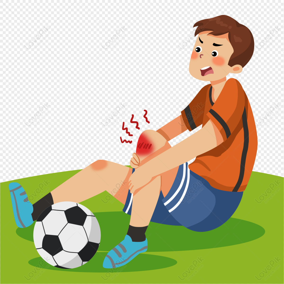 Hand Drawn Cartoon Injured Football Player PNG Image And Clipart Image For  Free Download - Lovepik | 401319168