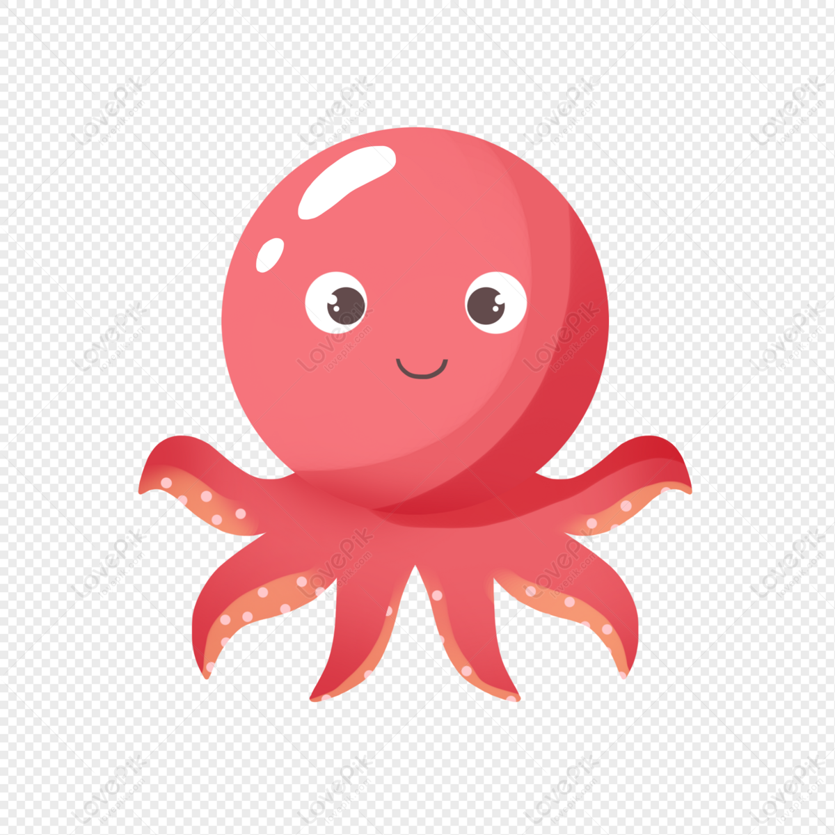Hand Drawn Cartoon Red Octopus Free PNG And Clipart Image For Free Download  - Lovepik | 401308269