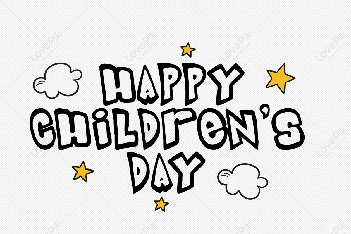 Happy Childrens Day Words Free PNG And Clipart Image For Free ...
