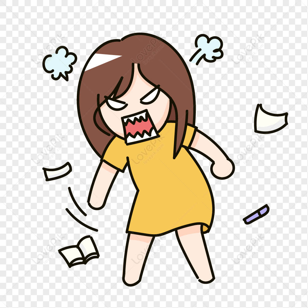 mad girl clipart smiling