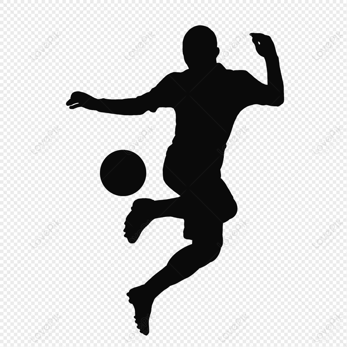 Kicking sport silhouette, material, soccer silhouette, sports png transparent background