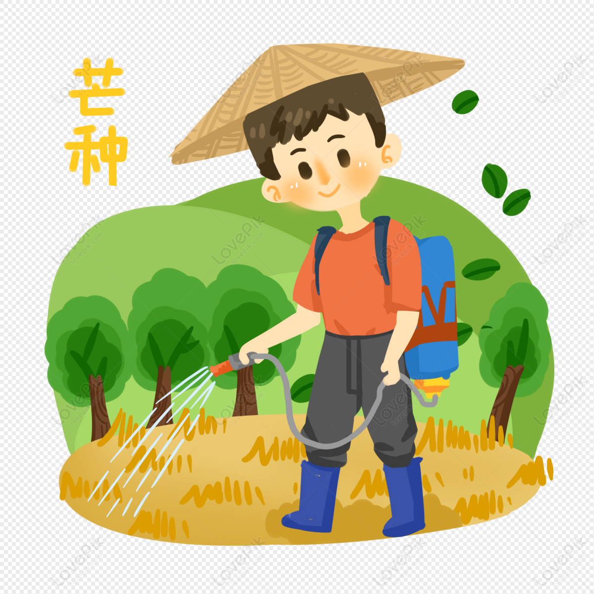 Mang Cartoon Farmer Broadcasting Pesticide PNG Picture And Clipart Image  For Free Download - Lovepik | 401312325