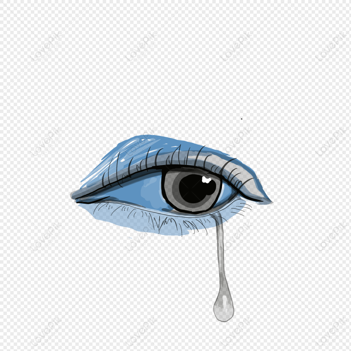 Tears of a watery crying eye with reflections Zip Pouch by Tejasvi Lotlikar  - Pixels