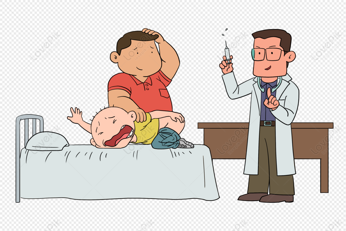 The Doctor Gave The Child An Injection PNG Image And Clipart Image For Free  Download - Lovepik | 401327918
