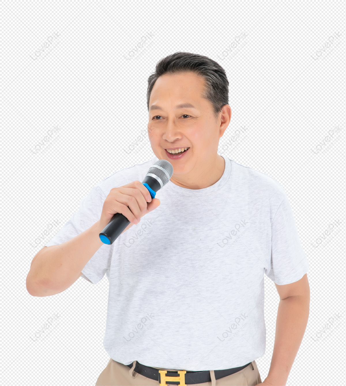 Hình ảnh Ông Già Hát Karaoke PNG Miễn Phí Tải Về - Lovepik
