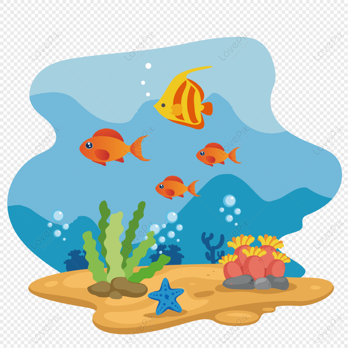 World Ocean Day Underwater World Vector Material PNG Transparent Background  And Clipart Image For Free Download - Lovepik | 401339570
