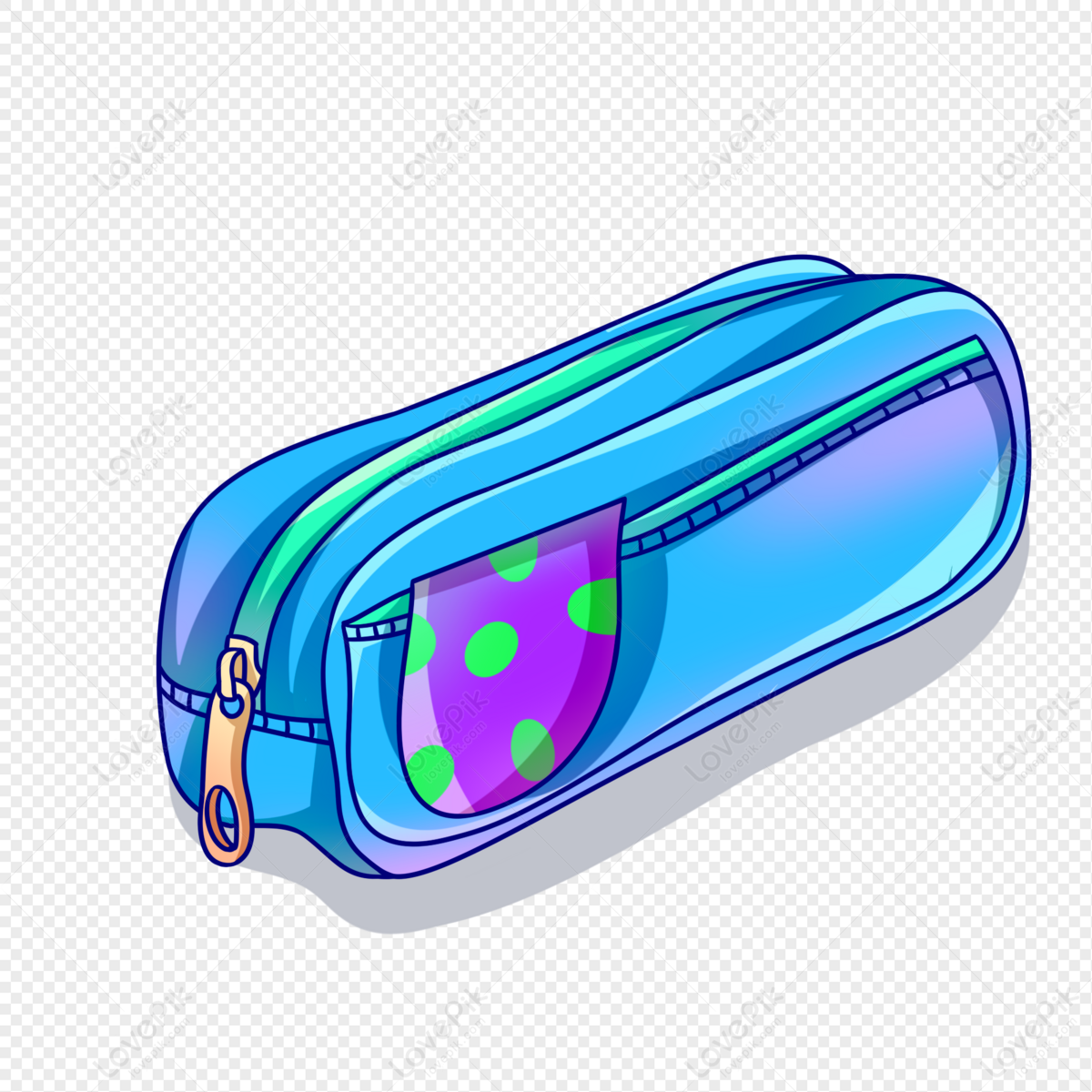 A Blue Cartoon Pencil Case PNG Transparent And Clipart Image For Free  Download - Lovepik | 401412466