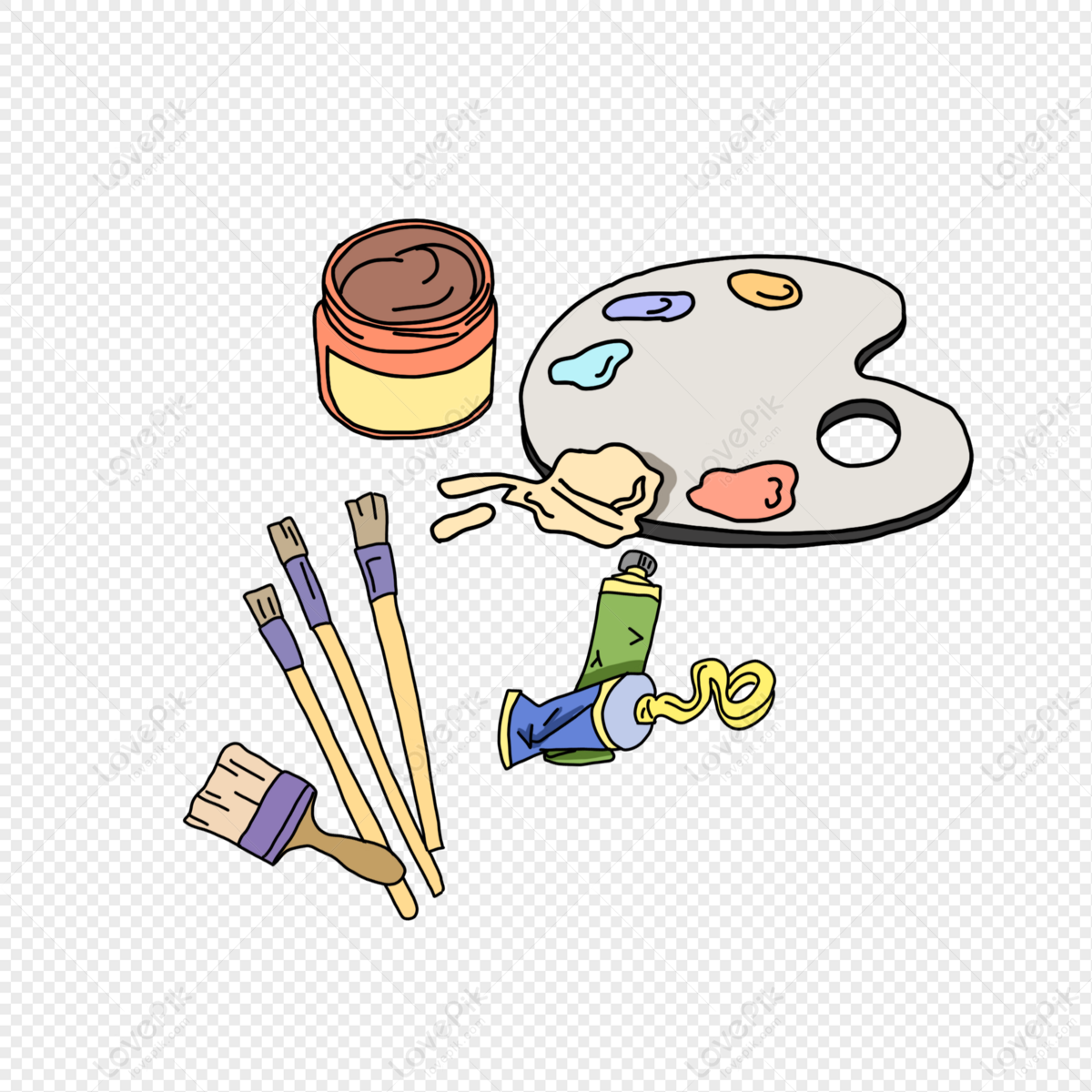 Art Supplies PNG Transparent Background And Clipart Image For Free Download  - Lovepik | 401445540
