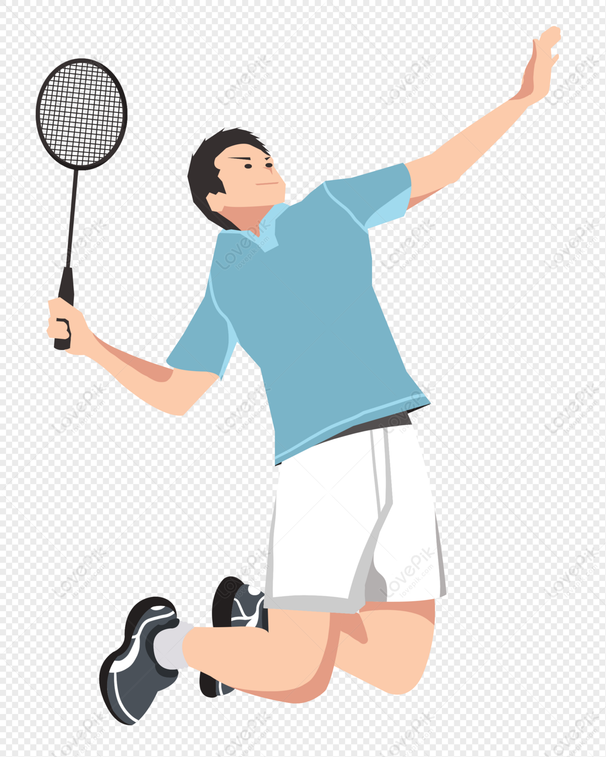 Playing Badminton Clipart