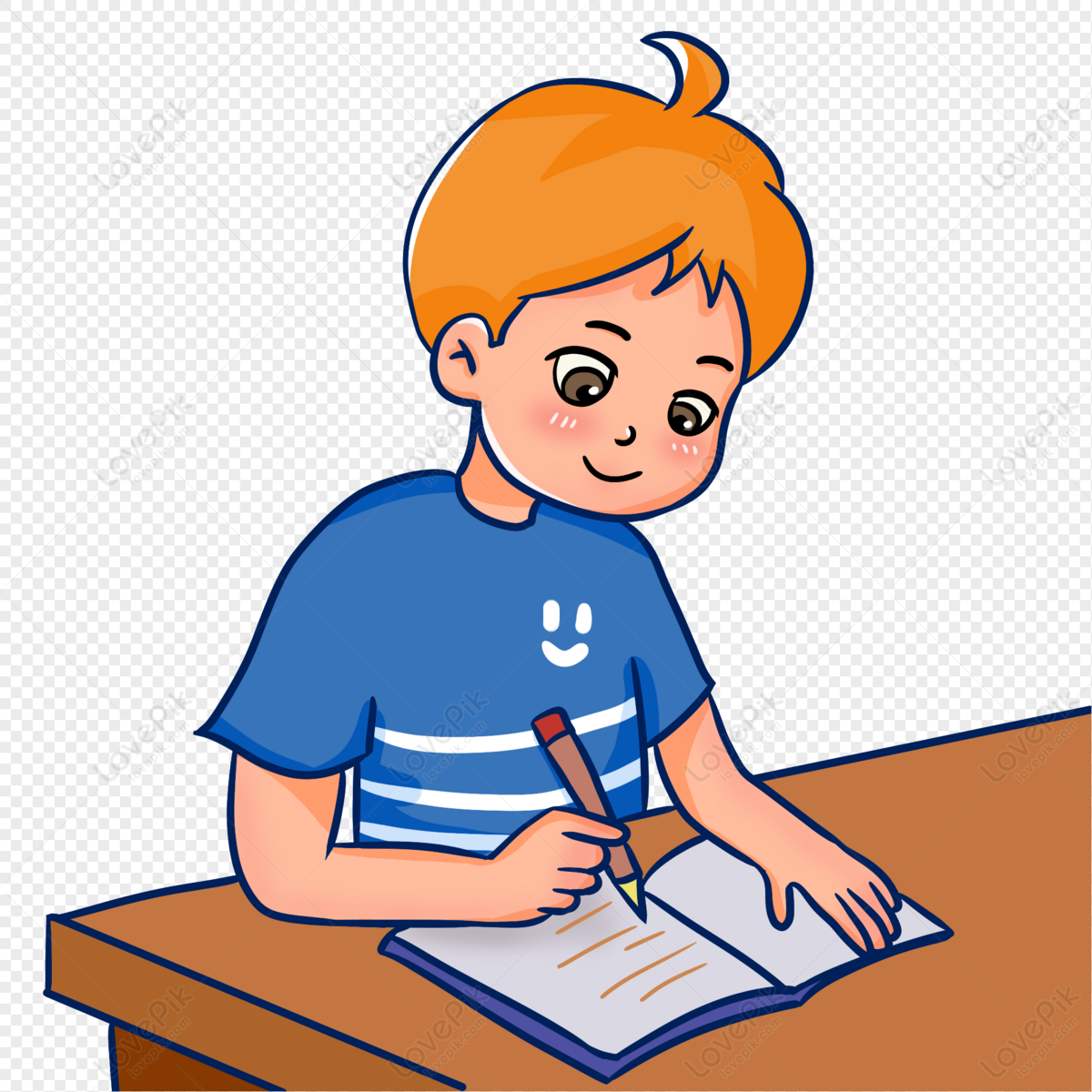 Boy writing homework, writing place, and homework, book png white transparent