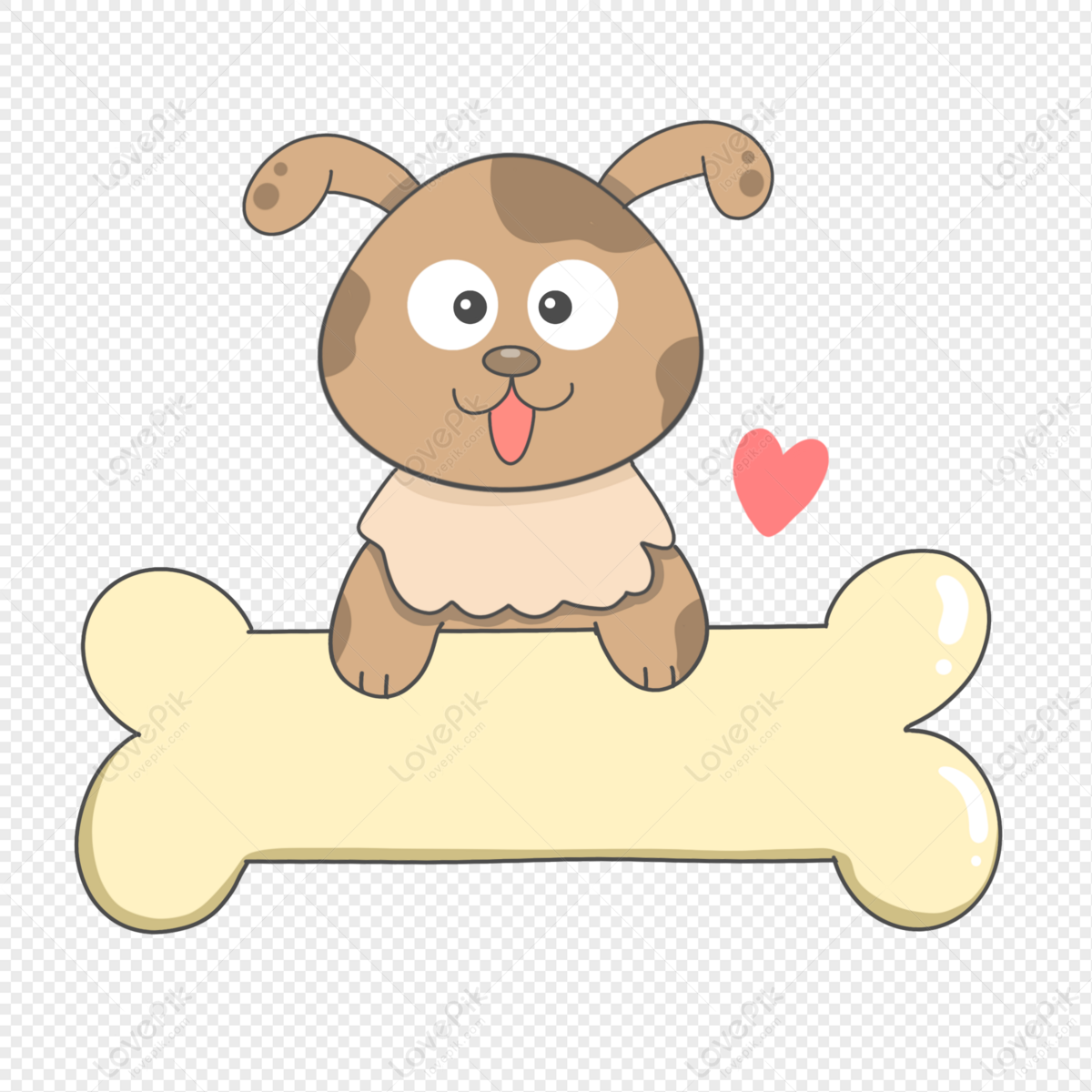 Cartoon Animal Dog Big Bone Border PNG Image And Clipart Image For Free  Download - Lovepik | 401491578