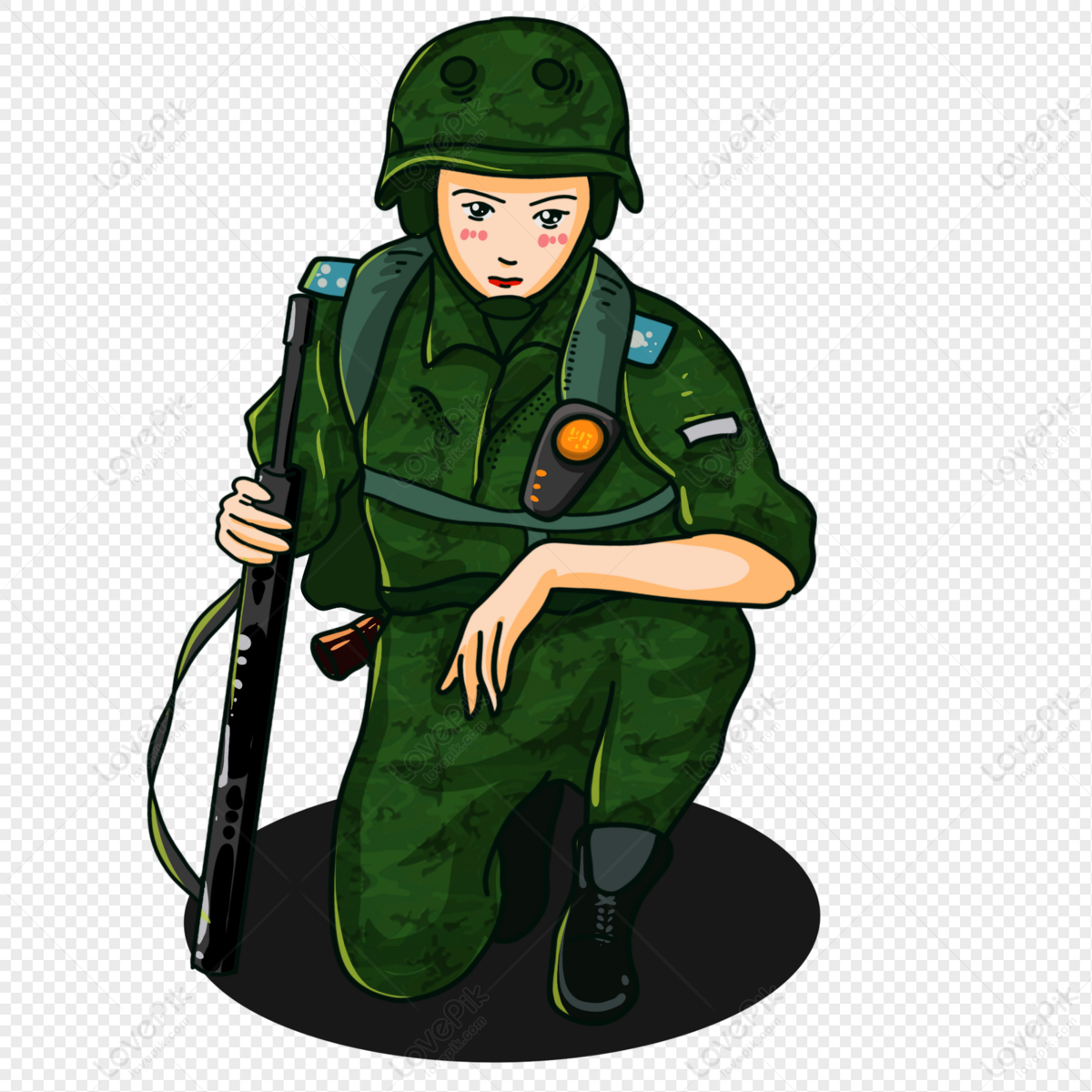 Cartoon Army Soldier Free PNG And Clipart Image For Free Download