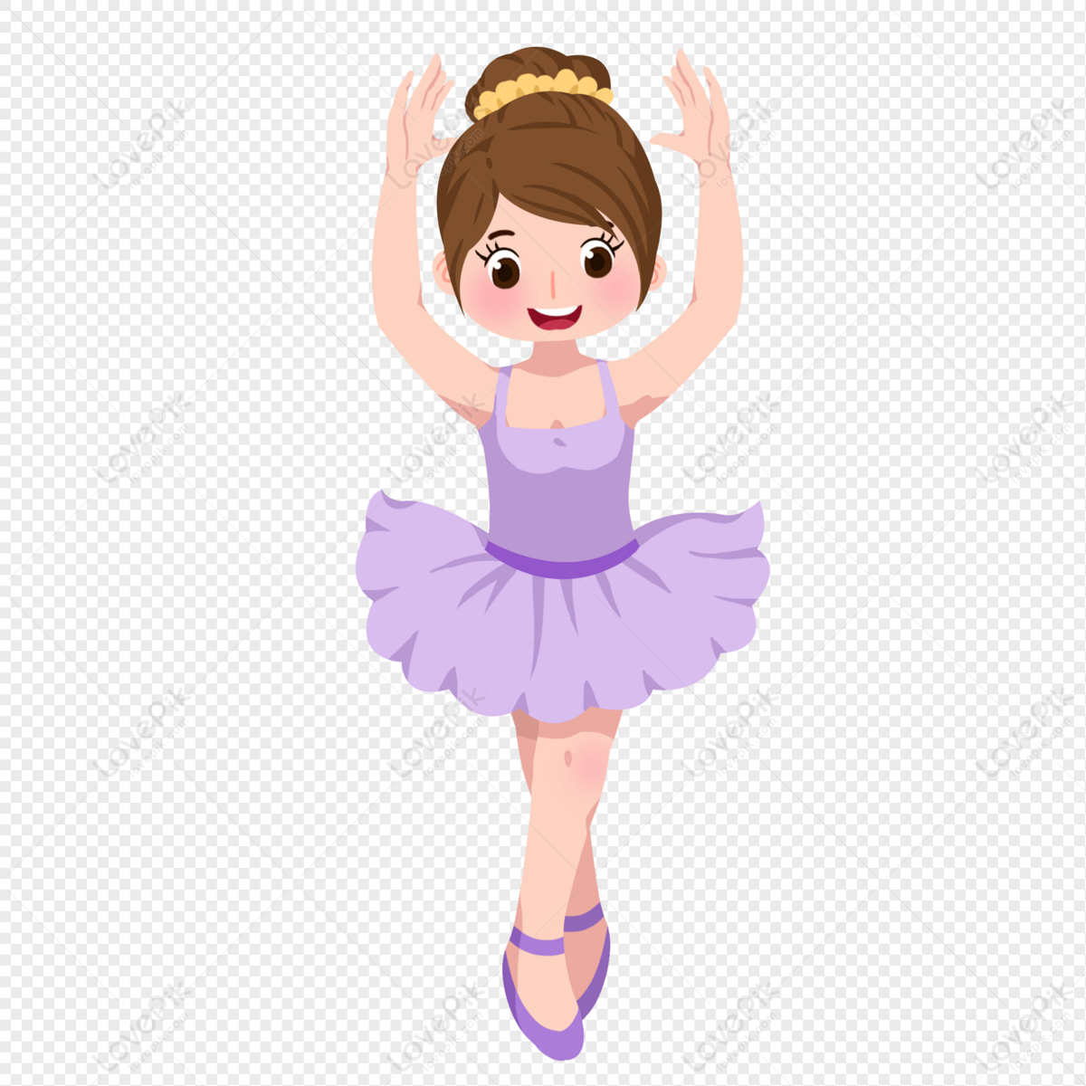 Cartoon Ballerina Girl PNG Free Download And Clipart Image For Free  Download - Lovepik | 401480173