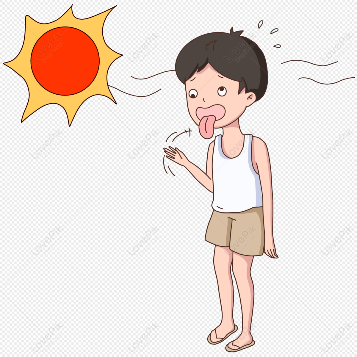 Cartoon Boy Hot And Dry PNG Free Download And Clipart Image For Free  Download - Lovepik | 401480293