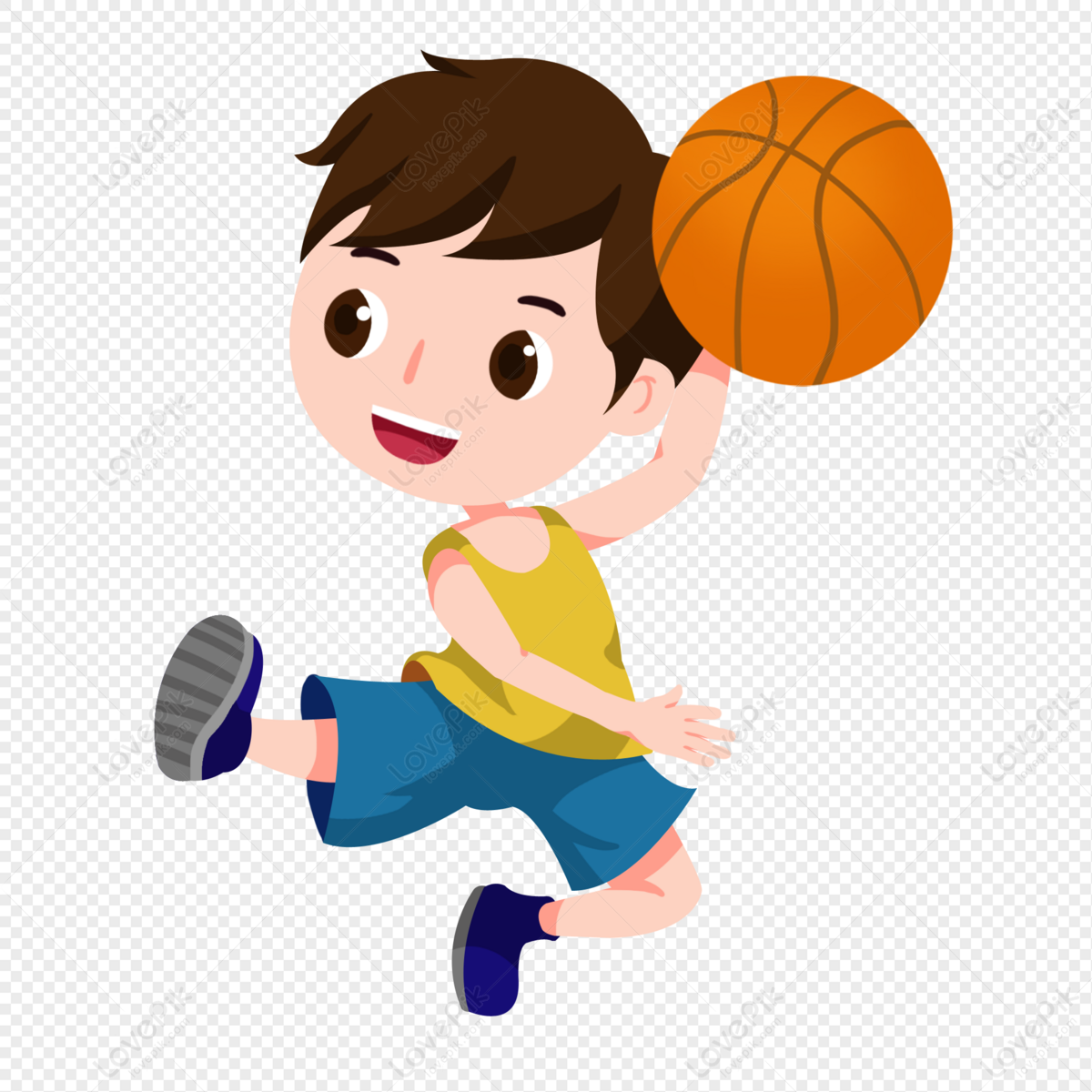 Cartoon Boy Playing Basketball PNG Transparent Image And Clipart Image For  Free Download - Lovepik | 401458607