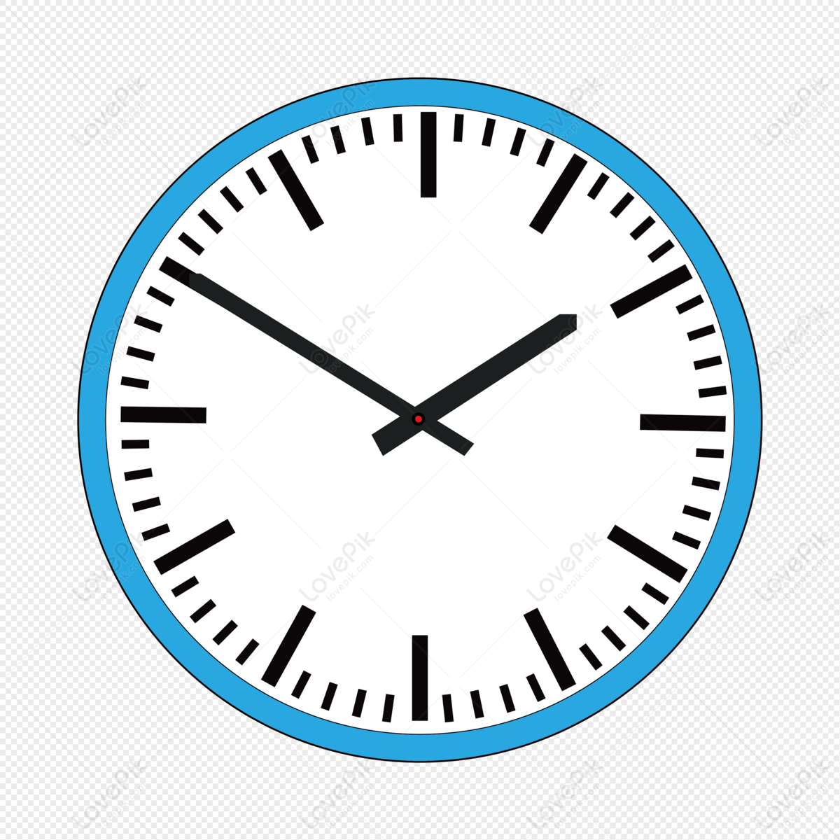 Cartoon Hand Drawn Blue Wall Clock PNG Transparent And Clipart Image For  Free Download - Lovepik | 401425176