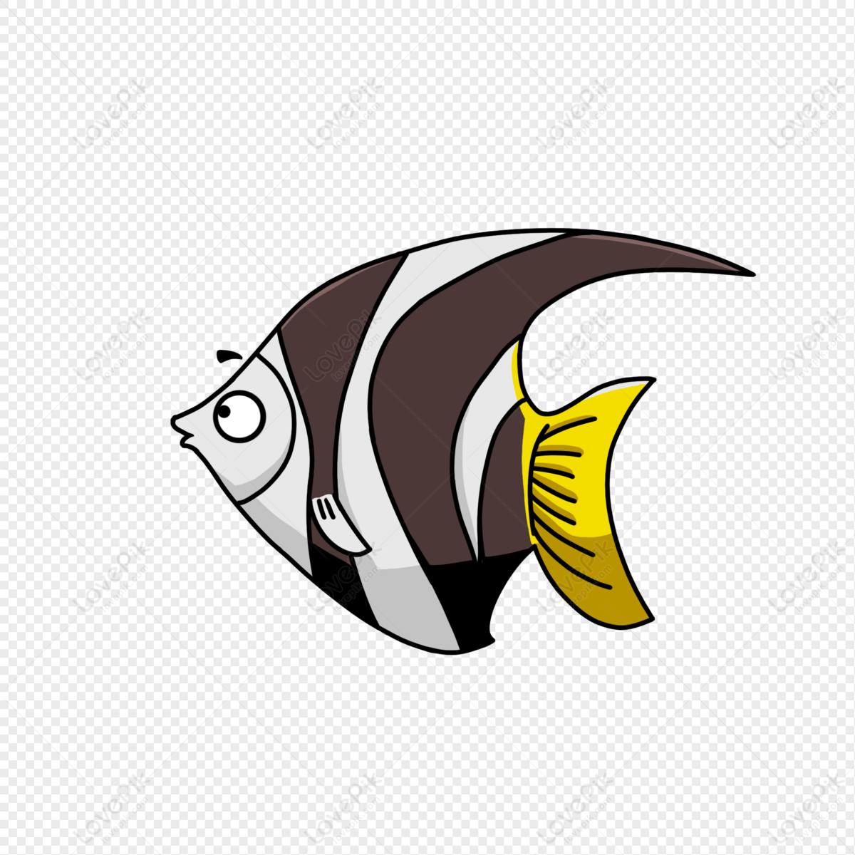 Cartoon Hand Drawn Ocean Fish PNG Image And Clipart Image For Free Download  - Lovepik | 401389858