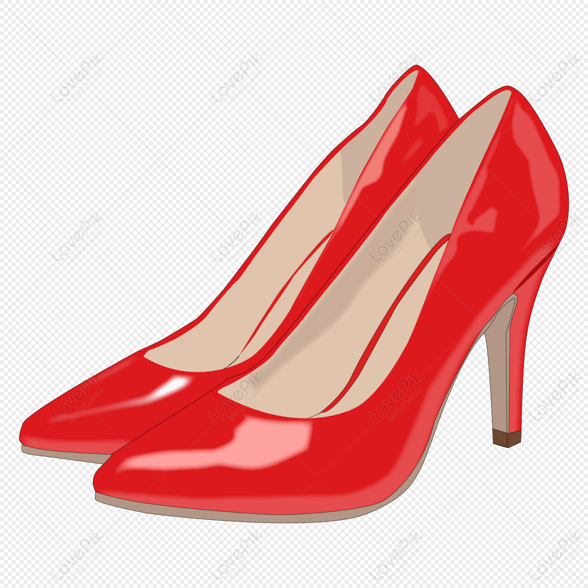freehand drawn cartoon high heel shoes gift Stock Vector Image & Art - Alamy