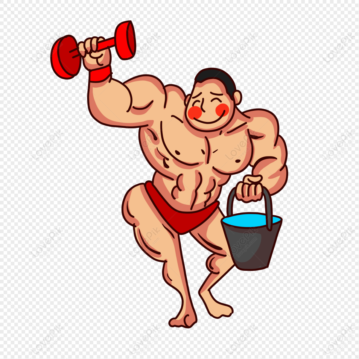 Cartoon Muscular Man Picture PNG Transparent Background And Clipart Image  For Free Download - Lovepik | 401460100