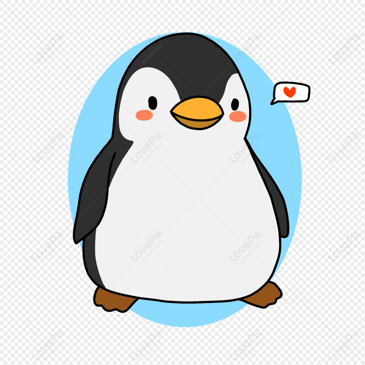 Cartoon Penguin Love PNG Transparent Background And Clipart Image For Free  Download - Lovepik | 401456890