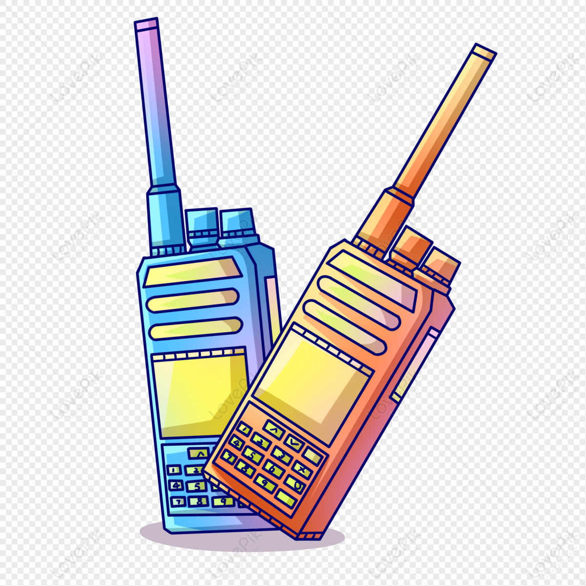 Cartoon Walkie Talkie PNG Transparent Image And Clipart Image For Free  Download - Lovepik | 401483507