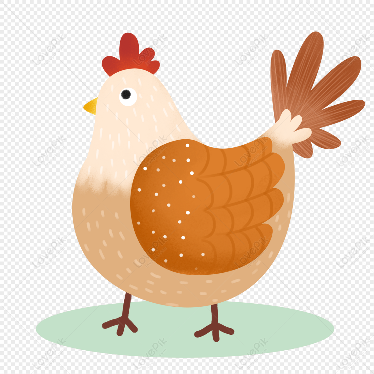 A chicken logo, simple, anime style, themed element of 