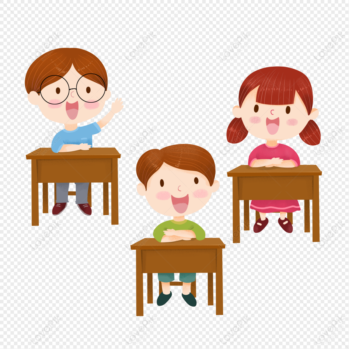Class Cartoon Student PNG Transparent Image And Clipart Image For Free  Download - Lovepik | 401475397