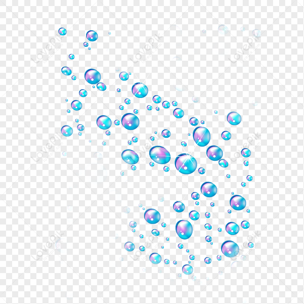 Premium AI Image  A colorful series of bubbles in a water with colored  balls.