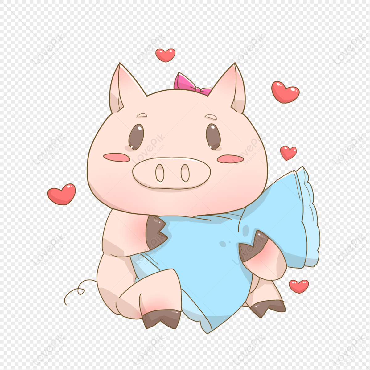 Vector illustration of two pigs in love. Cute cartoon pig characters.  33325599 Vector Art at Vecteezy