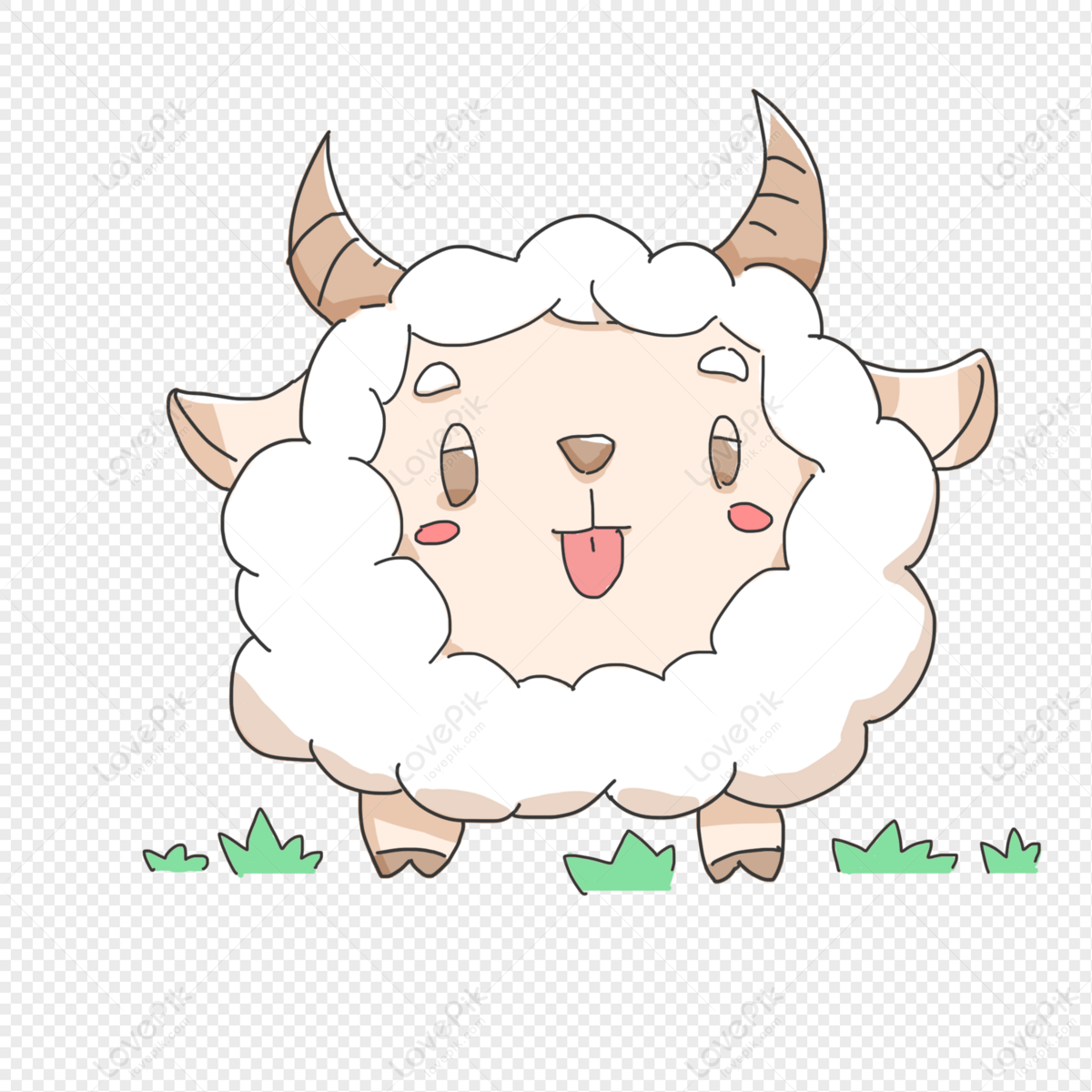 Cute Cartoon Sheep PNG White Transparent And Clipart Image For Free  Download - Lovepik | 401451742
